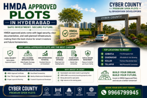 HMDA approved open plots in Hyderabad at Cyber County by Bhashyam Developers