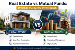 Real estate vs mutual funds investment comparison.