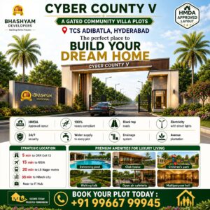 Cyber County V premium open plots near Adibatla and Outer Ring Road, Hyderabad
